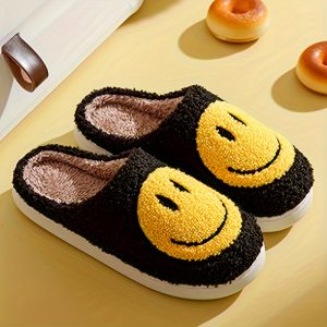 Autumn And Winter Wear Cotton Slippers Women's Cute Cartoon Thick Warm Home Silent Cotton Shoes